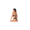Bikini Bandeau Léopard avec Dentelle 
